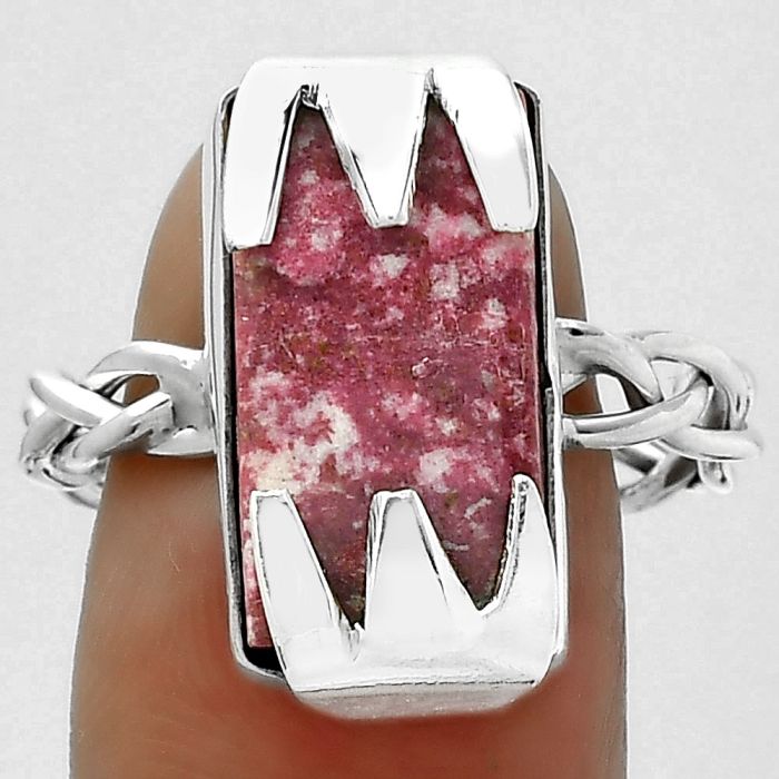 Natural Pink Thulite - Norway Ring size-9.5 SDR154766 R-1650, 9x18 mm