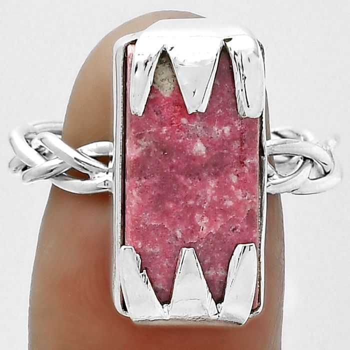 Natural Pink Thulite - Norway Ring size-9 SDR154782 R-1650, 9x18 mm