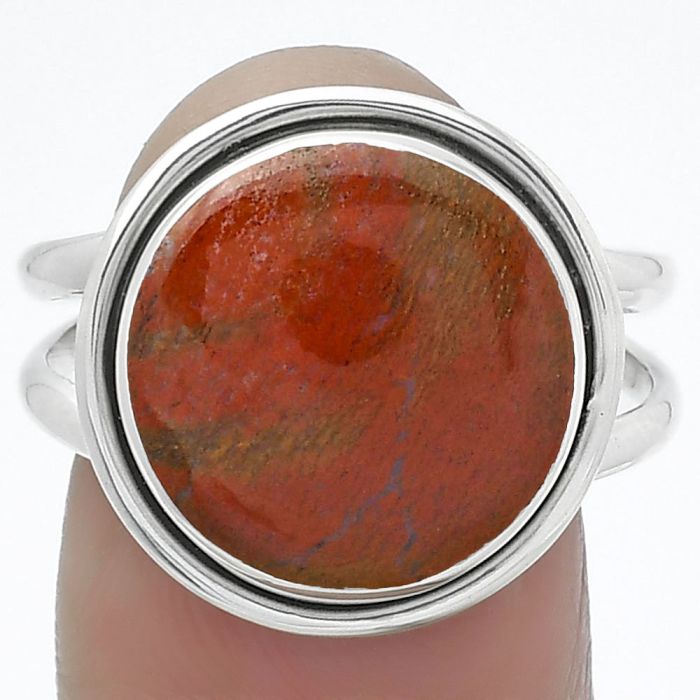 Natural Red Moss Agate Ring size-9 SDR154961 R-1156, 14x14 mm