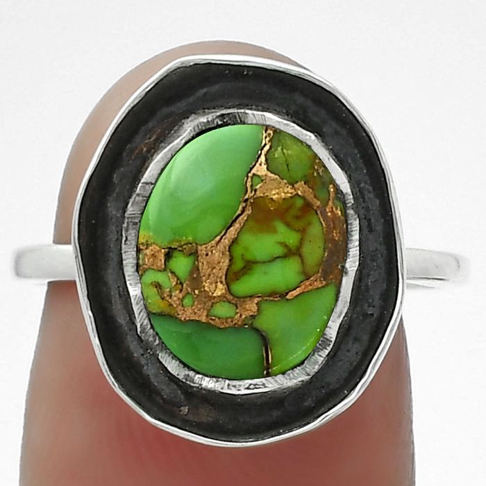 Copper Green Turquoise - Arizona Ring size-8 SDR155872 R-1468, 9x11 mm