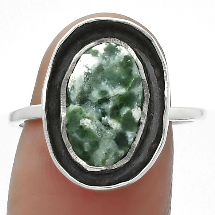 Natural Dioptase Ring size-9 SDR155889 R-1468, 8x14 mm