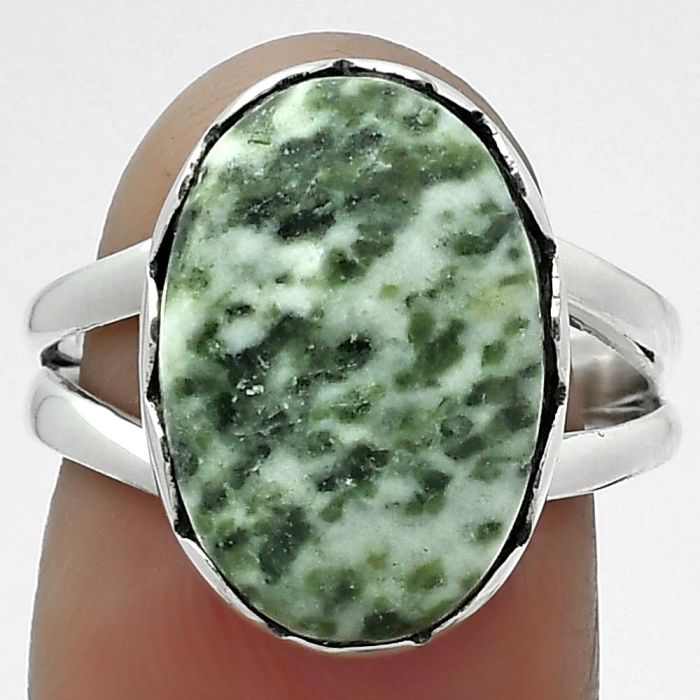 Natural Dioptase Ring size-7.5 SDR156169 R-1338, 12x17 mm