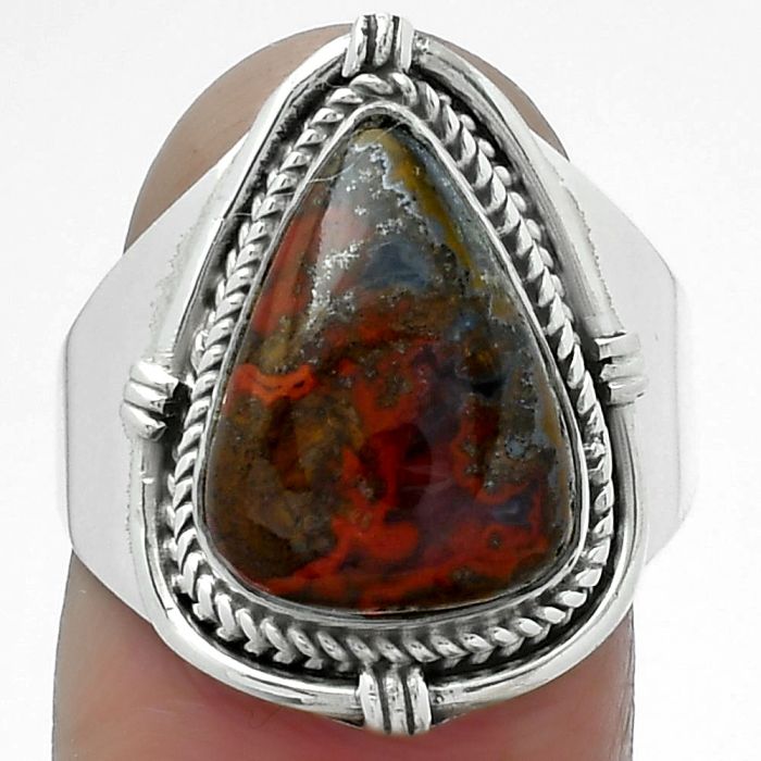 Natural Rare Cady Mountain Agate Ring size-7.5 SDR156230 R-1539, 10x14 mm