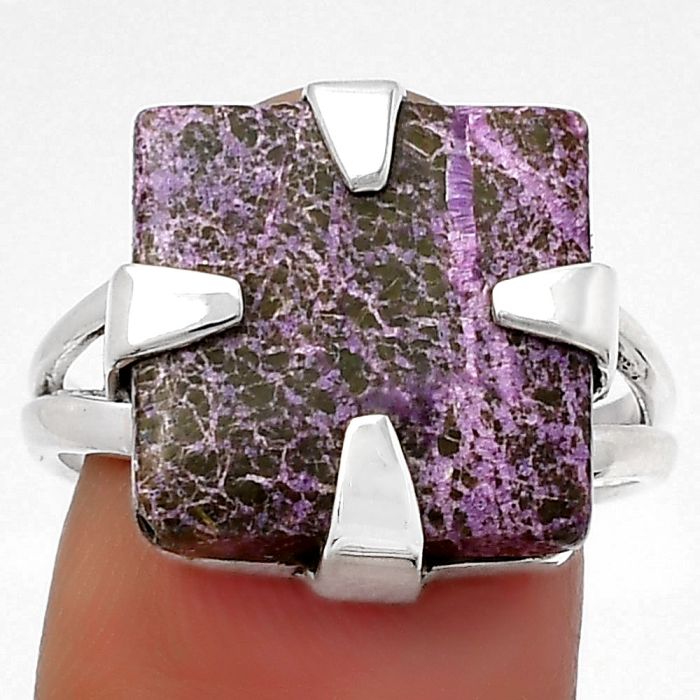 Natural Purpurite - South Africa Ring size-8.5 SDR157732 R-1305, 14x14 mm