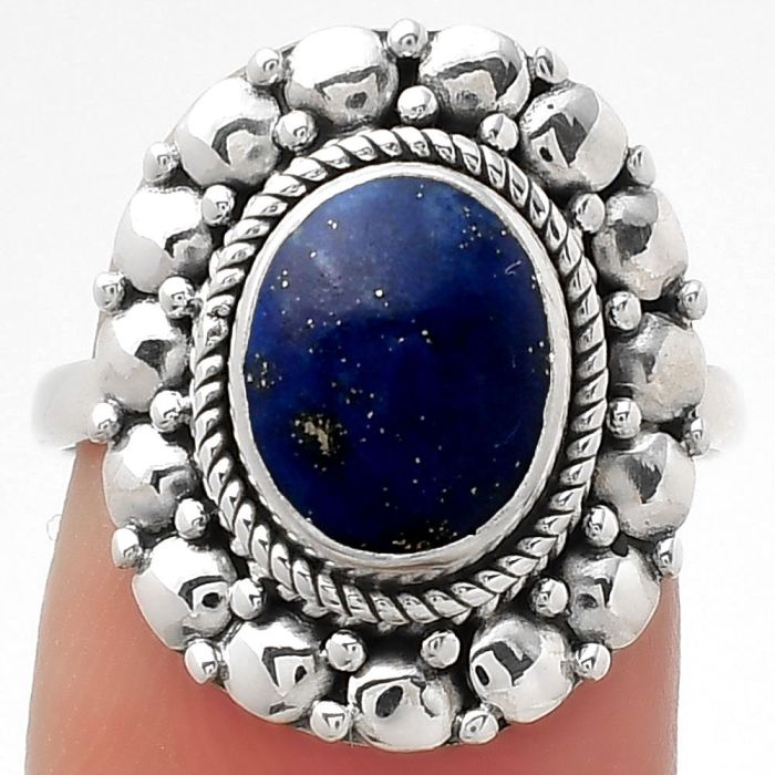 Natural Lapis - Afghanistan Ring size-7.5 SDR157808 R-1399, 8x10 mm