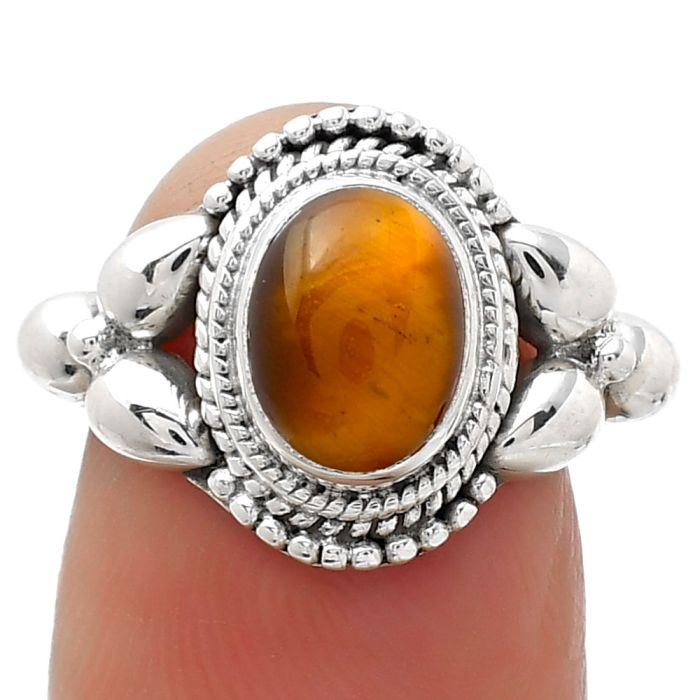 Natural Tiger Eye - Africa Ring size-7 SDR157911 R-1286, 7x9 mm