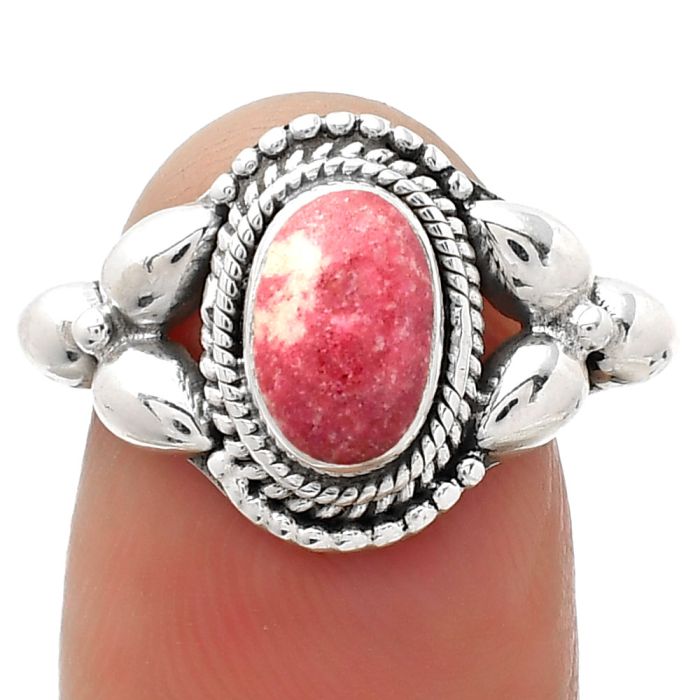 Natural Pink Thulite - Norway Ring size-9 SDR157914 R-1286, 6x9 mm