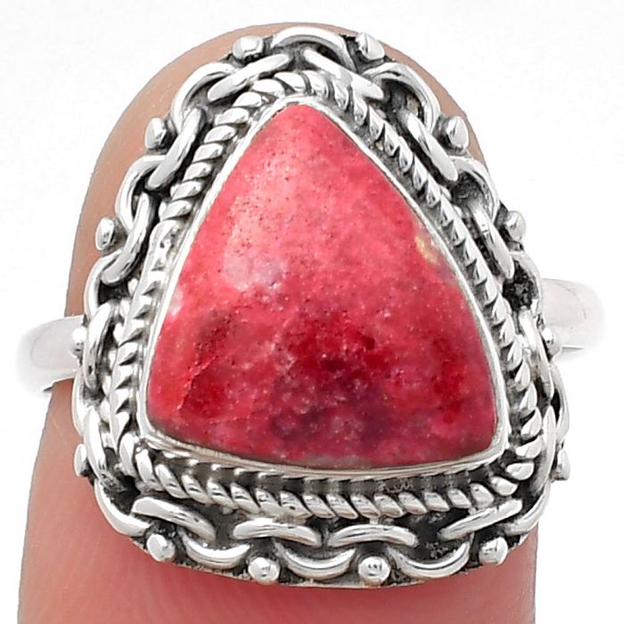 Natural Pink Thulite - Norway Ring size-8 SDR158146 R-1667, 11x13 mm