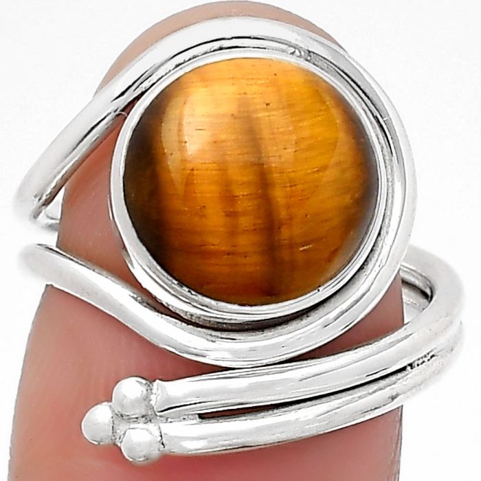 Natural Tiger Eye - Africa Ring size-6 SDR158509 R-1276, 11x11 mm