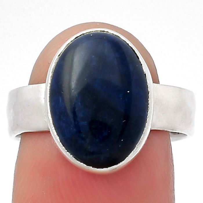 Natural Sodalite Ring size-8 SDR158533 R-1001, 10x14 mm