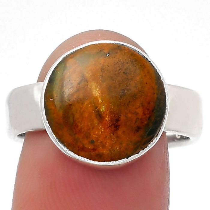 Natural Turkish Rainforest Chrysocolla Ring size-9 SDR158535 R-1001, 13x13 mm