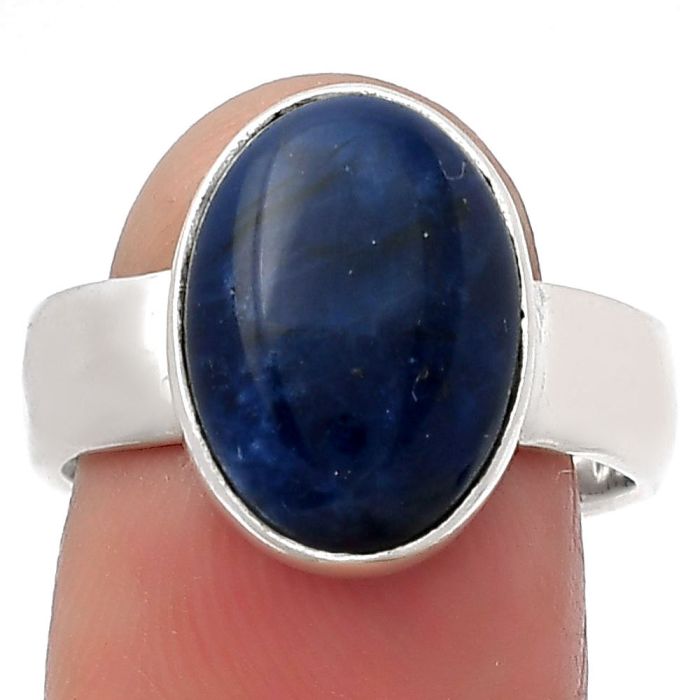 Natural Sodalite Ring size-8 SDR158559 R-1001, 10x14 mm