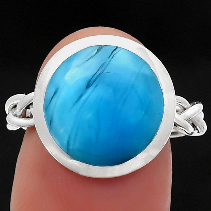 Natural Smithsonite Ring size-8 SDR158783 R-1005, 13x13 mm