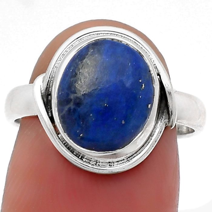 Natural Lapis - Afghanistan Ring size-7.5 SDR158820 R-1145, 9x11 mm