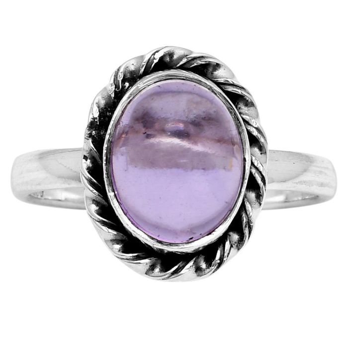 Natural Amethyst Cab - Brazil Ring size-7 SDR158981 R-1083, 8x10 mm