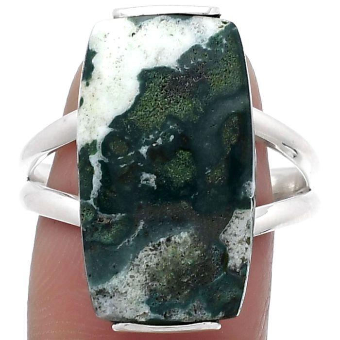 Natural Larsonite Jasper Ring size-9.5 SDR159458 R-1084, 12x21 mm