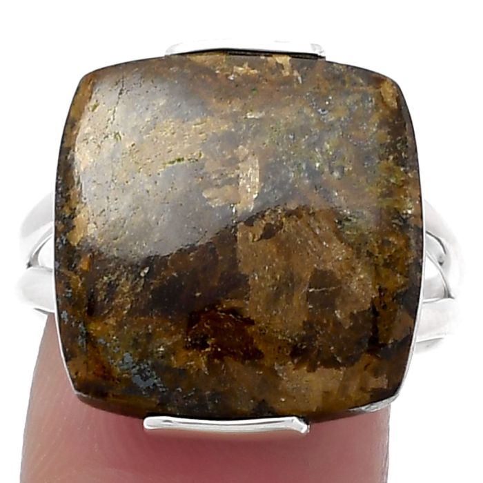 Natural Bronzite Ring size-9.5 SDR159461 R-1084, 17x17 mm