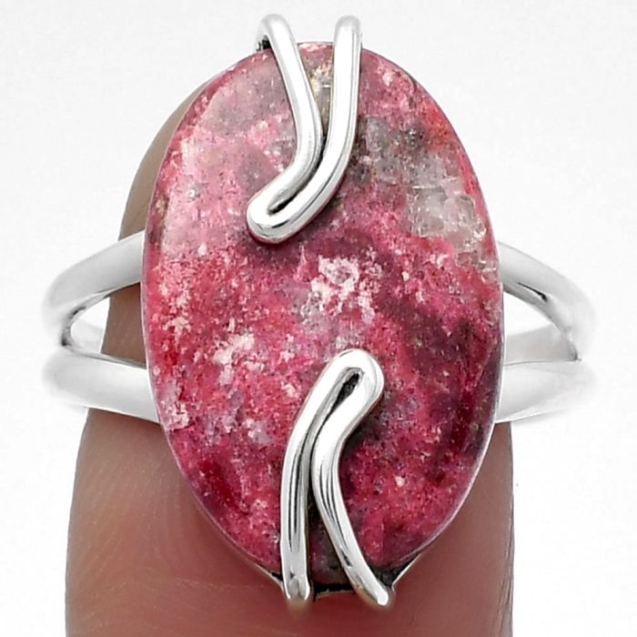 Natural Pink Thulite - Norway Ring size-9 SDR159523 R-1502, 13x20 mm