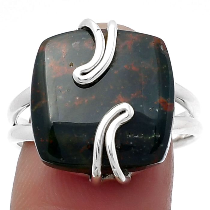 Natural Blood Stone - India Ring size-9 SDR159542 R-1502, 15x15 mm