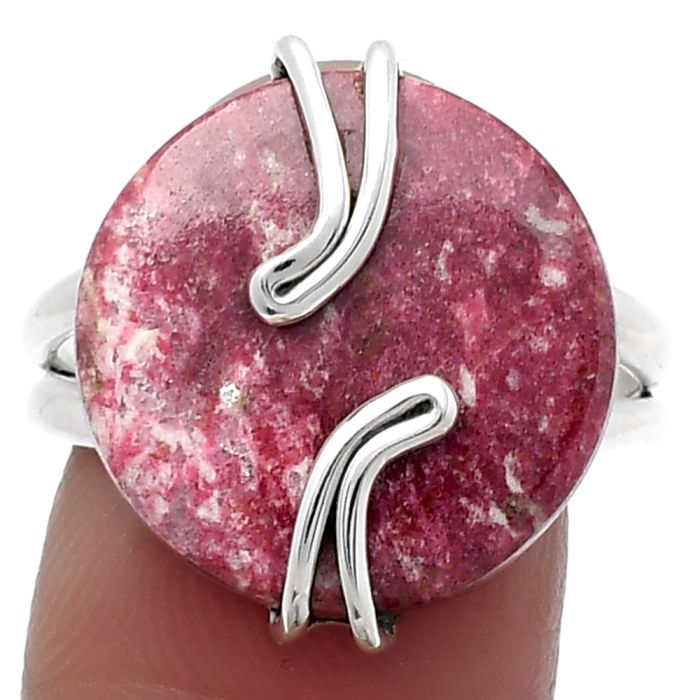 Natural Pink Thulite - Norway Ring size-9 SDR159554 R-1502, 17x17 mm