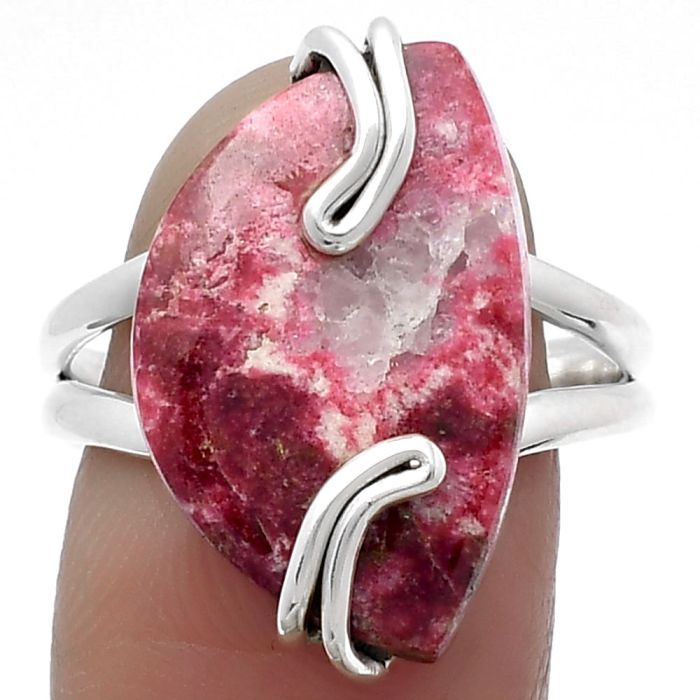 Natural Pink Thulite - Norway Ring size-9 SDR159559 R-1502, 15x20 mm