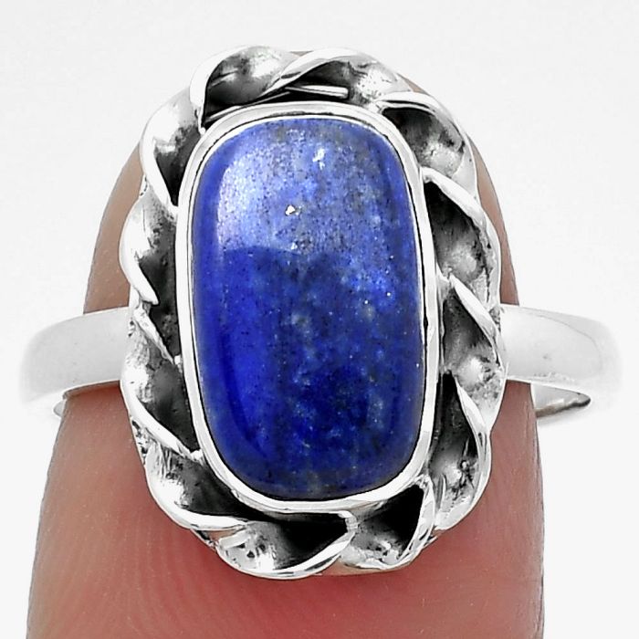 Natural Lapis - Afghanistan Ring size-8 SDR159883 R-1083, 8x13 mm