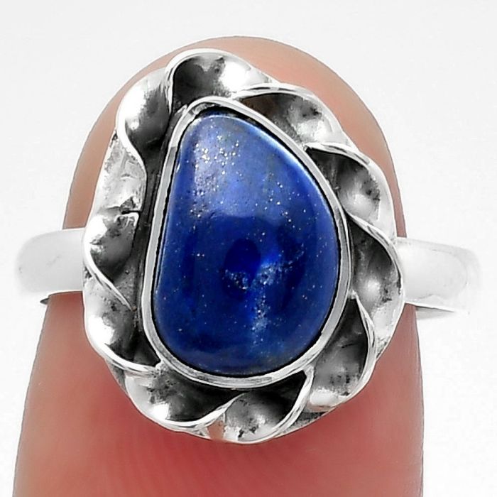 Natural Lapis - Afghanistan Ring size-7.5 SDR159966 R-1083, 8x11 mm