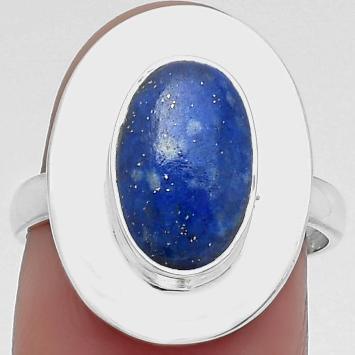 Natural Lapis - Afghanistan Ring size-7.5 SDR160233 R-1082, 8x12 mm