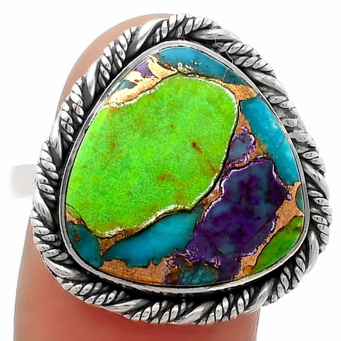 Multi Copper Turquoise - Arizona Ring size-10 SDR160436 R-1013, 16x16 mm