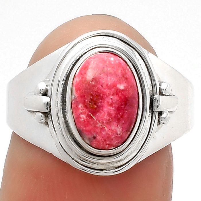 Natural Pink Thulite - Norway Ring size-8 SDR160683 R-1274, 6x9 mm