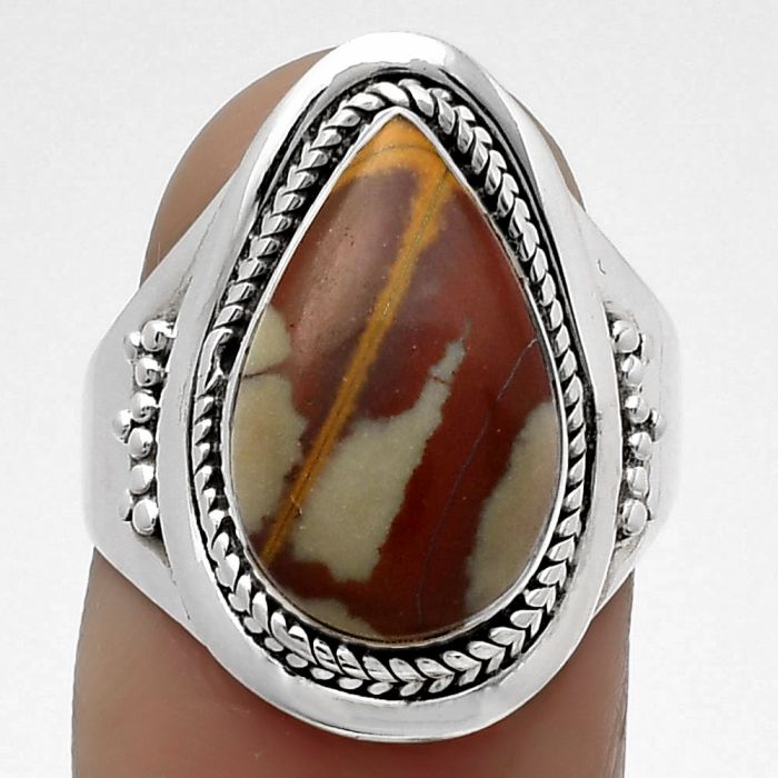 Natural Noreena Jasper Ring size-7.5 SDR160887 R-1278, 10x15 mm