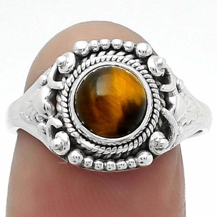 Natural Tiger Eye - Africa Ring size-7 SDR161243 R-1291, 7x7 mm