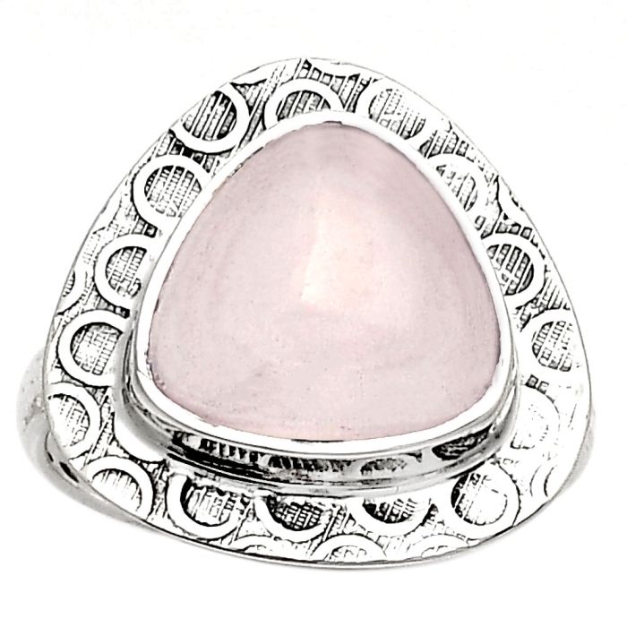 Natural Rose Quartz - Madagascar Ring size-8 SDR161711 R-1090, 12x12 mm