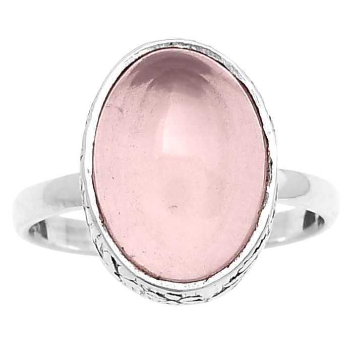 Natural Rose Quartz - Madagascar Ring size-8 SDR162042 R-1191, 11x15 mm