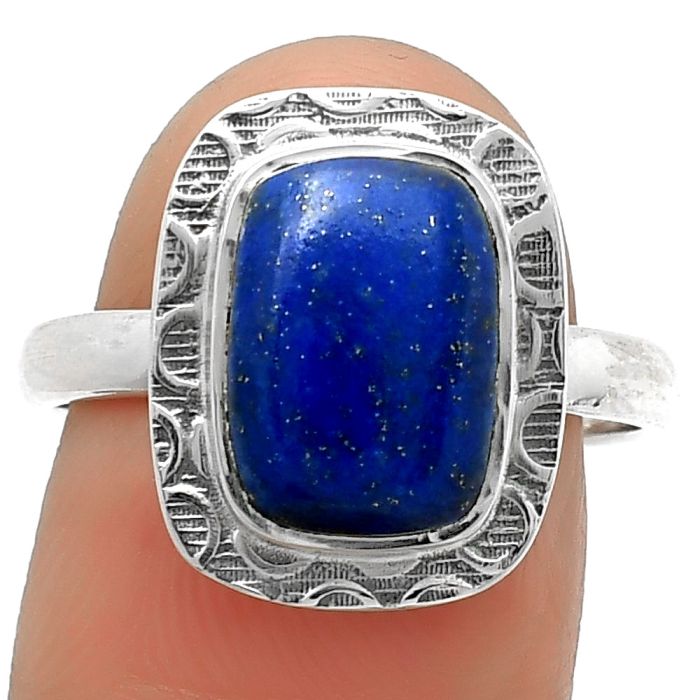 Natural Lapis - Afghanistan Ring size-8 SDR162204 R-1090, 8x11 mm