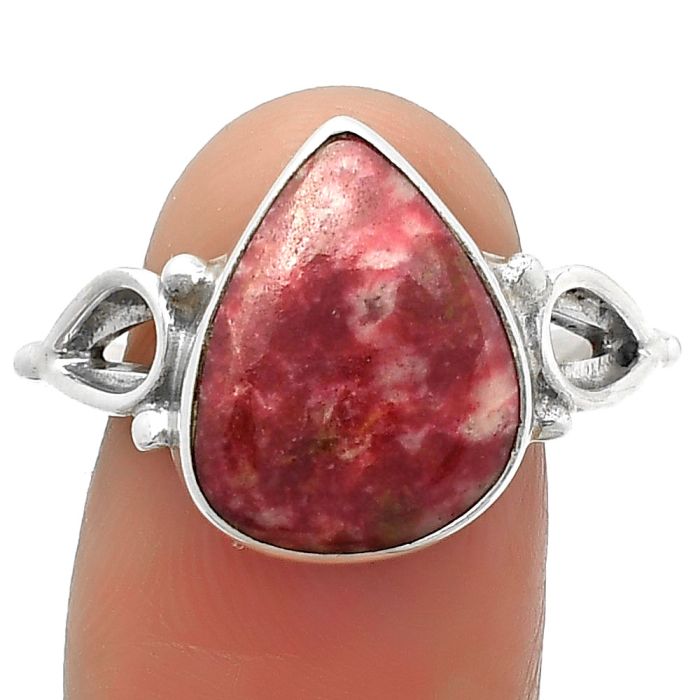 Natural Pink Thulite - Norway Ring size-8 SDR162241 R-1224, 12x15 mm