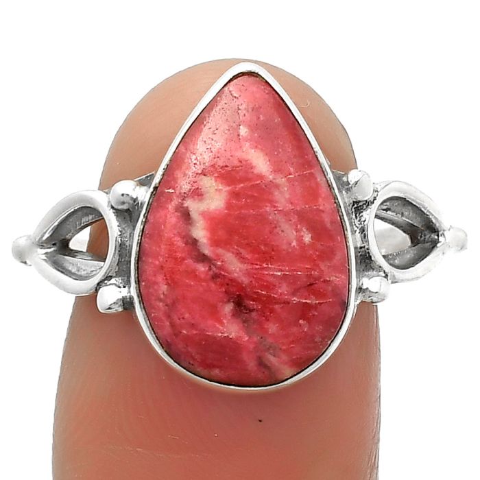 Natural Pink Thulite - Norway Ring size-8 SDR162256 R-1224, 11x16 mm