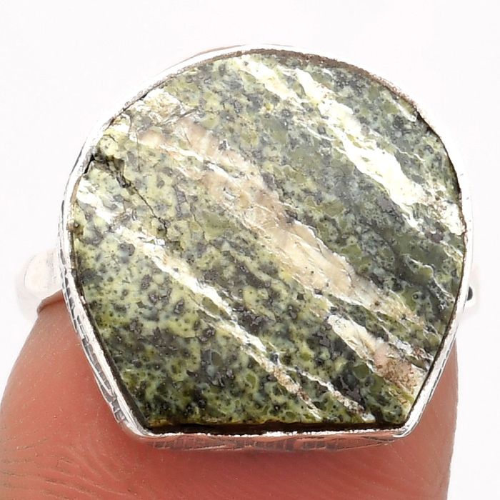 Natural Chrysotile Ring size-7 SDR162801 R-1191, 16x16 mm