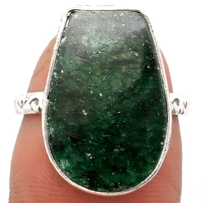 Natural Green Aventurine Ring size-7 SDR162812 R-1191, 13x20 mm