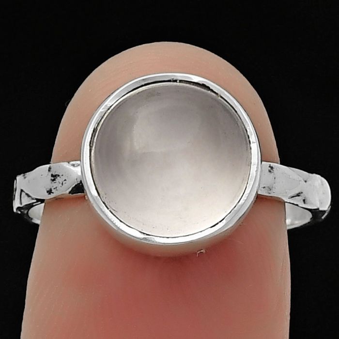 Natural Rose Quartz - Madagascar Ring size-8 SDR162907 R-1191, 10x10 mm