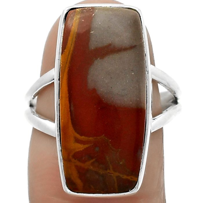 Natural Noreena Jasper Ring size-7.5 SDR163028 R-1002, 11x22 mm