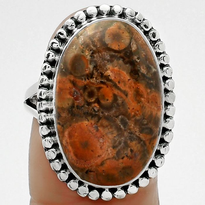 Natural Poppy Jasper Ring size-8 SDR163467 R-1071, 14x21 mm