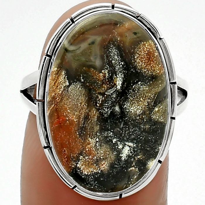 Natural Tabu Jasper Ring size-8 SDR163481 R-1012, 13x20 mm