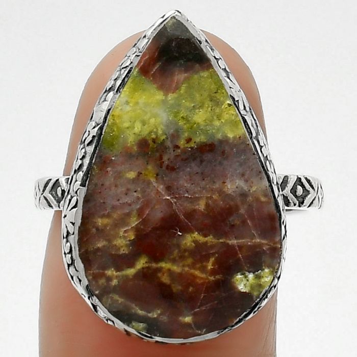 Dragon Blood Stone - South Africa Ring size-9 SDR163551 R-1191, 14x22 mm