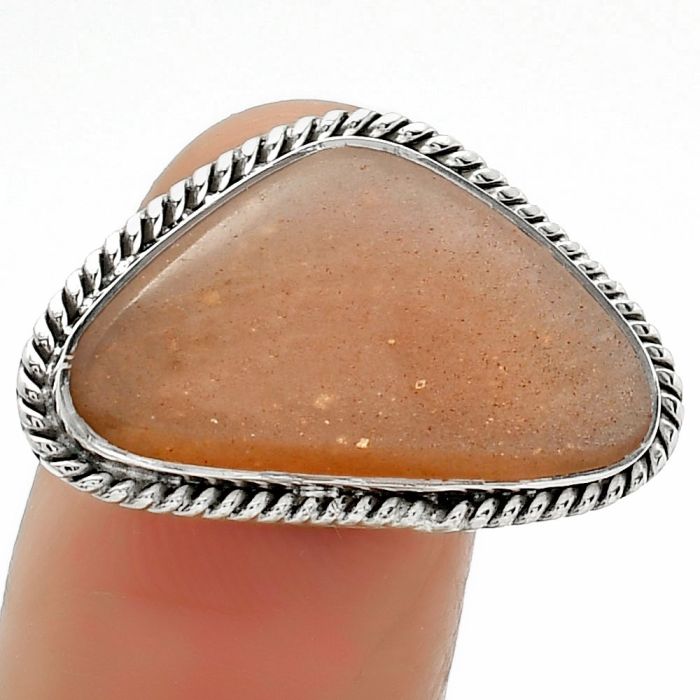 Natural Sunstone - Namibia Ring size-9 SDR163663 R-1009, 12x22 mm