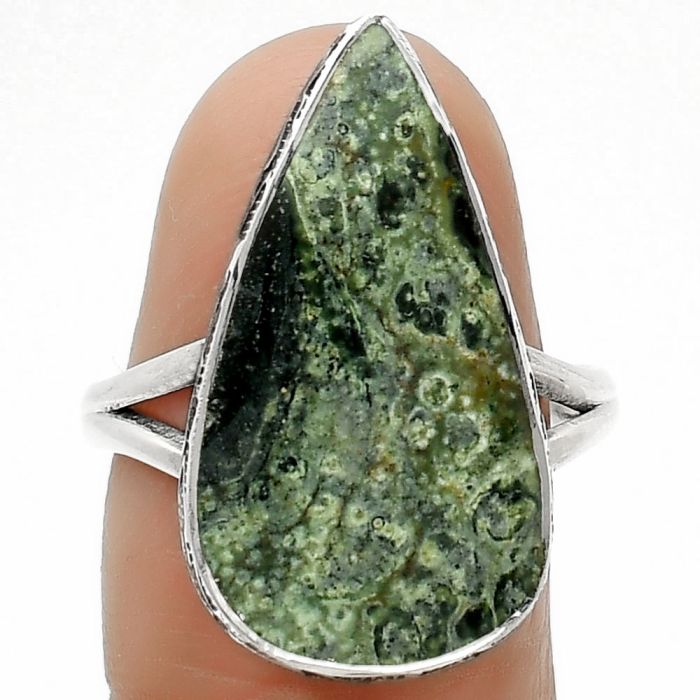 Natural Star Galaxy Jasper Ring size-8.5 SDR163847 R-1191, 13x24 mm