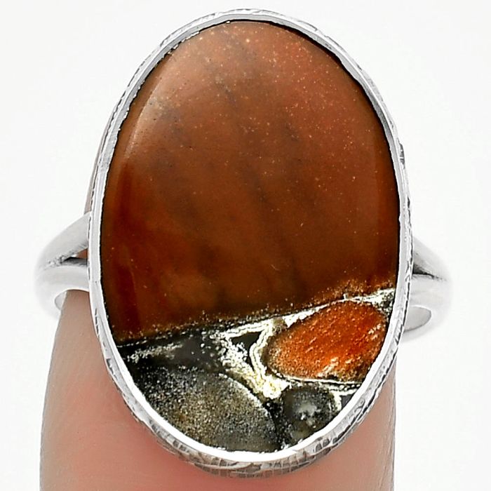 Natural Tabu Jasper Ring size-8 SDR163902 R-1191, 14x21 mm