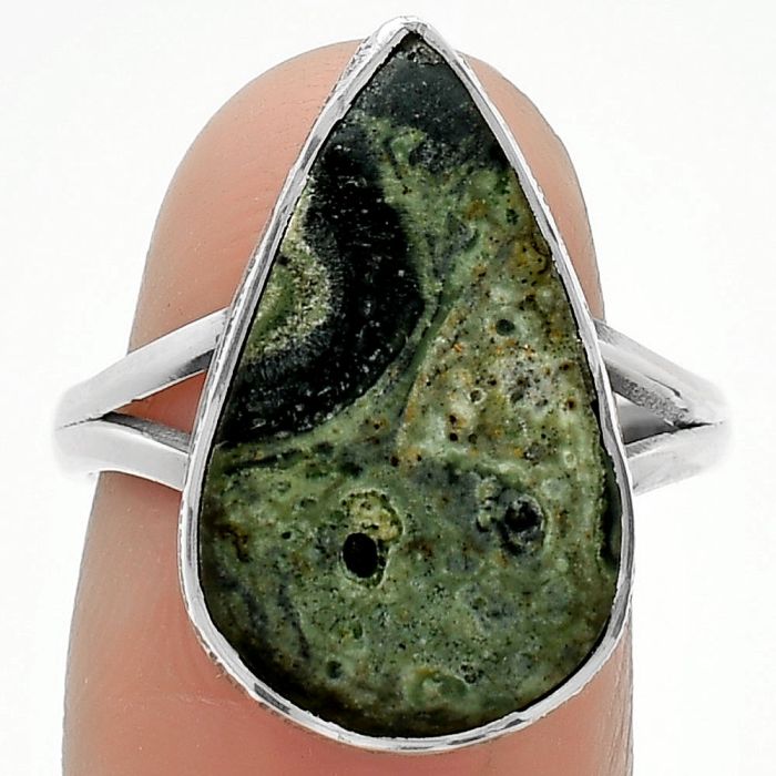 Natural Star Galaxy Jasper Ring size-8 SDR163906 R-1191, 12x20 mm