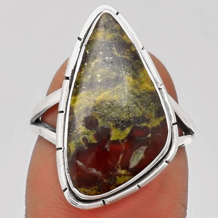Dragon Blood Stone - South Africa Ring size-7 SDR164113 R-1012, 11x21 mm