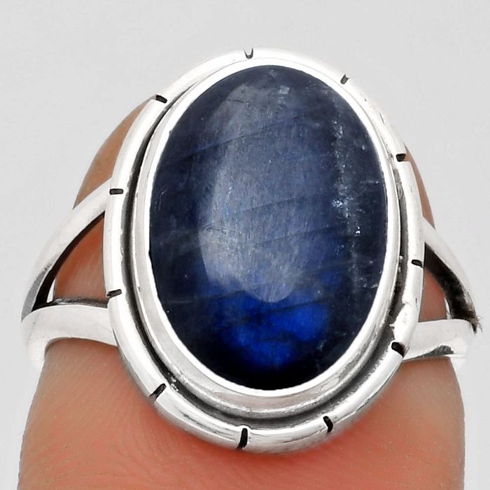 Blue Fire Labradorite - Madagascar Ring size-7 SDR164134 R-1012, 10x14 mm